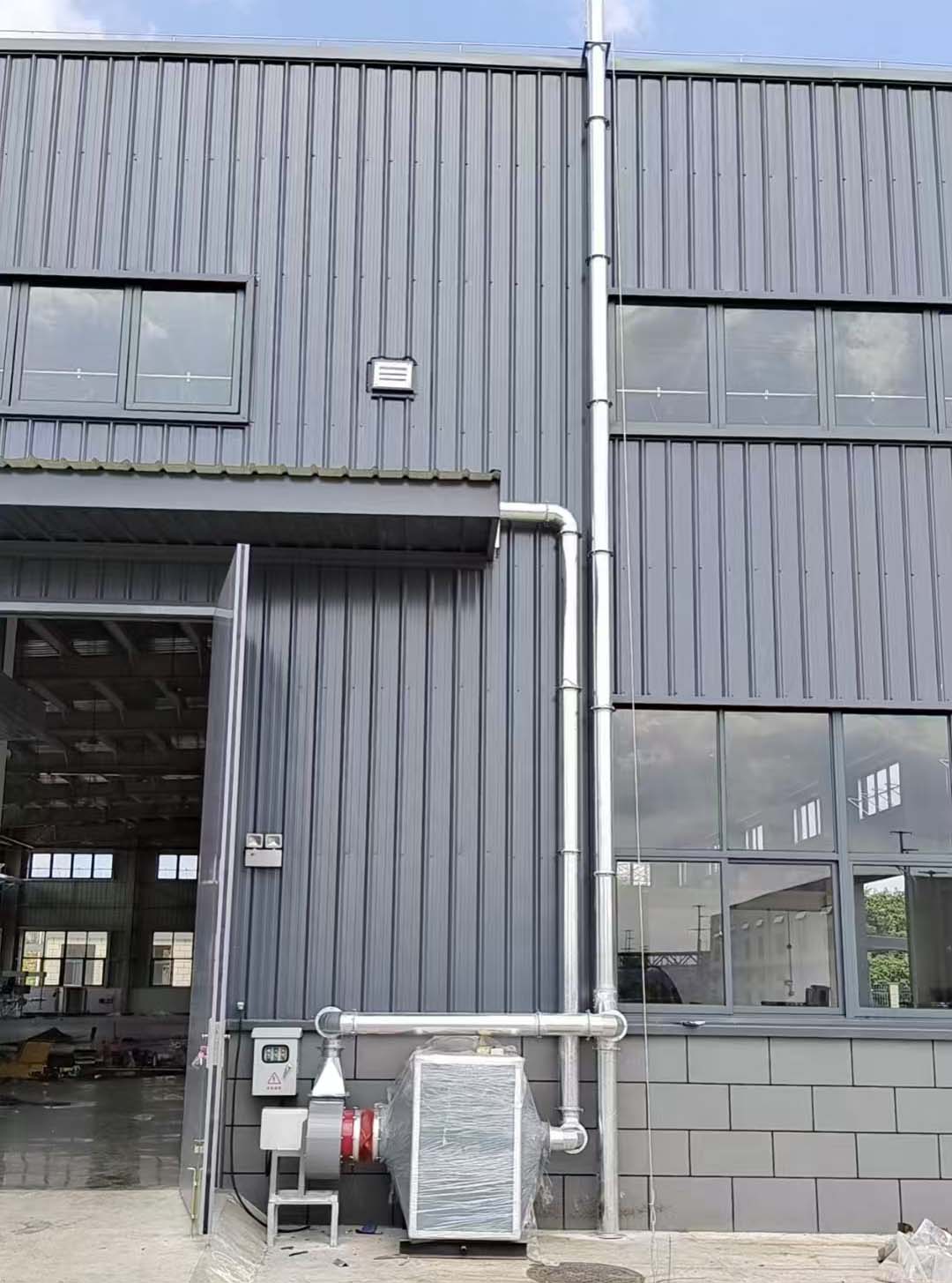 铜陵某工厂安装国茂机电净化箱和风机项目