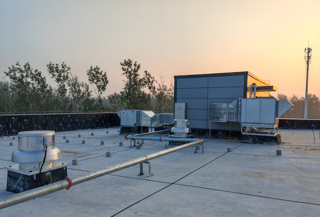 送变电站项目安装国茂机电离心通风风机现场实拍